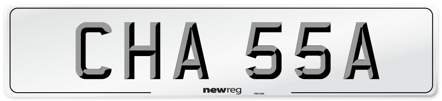 CHA 55A Number Plate from New Reg